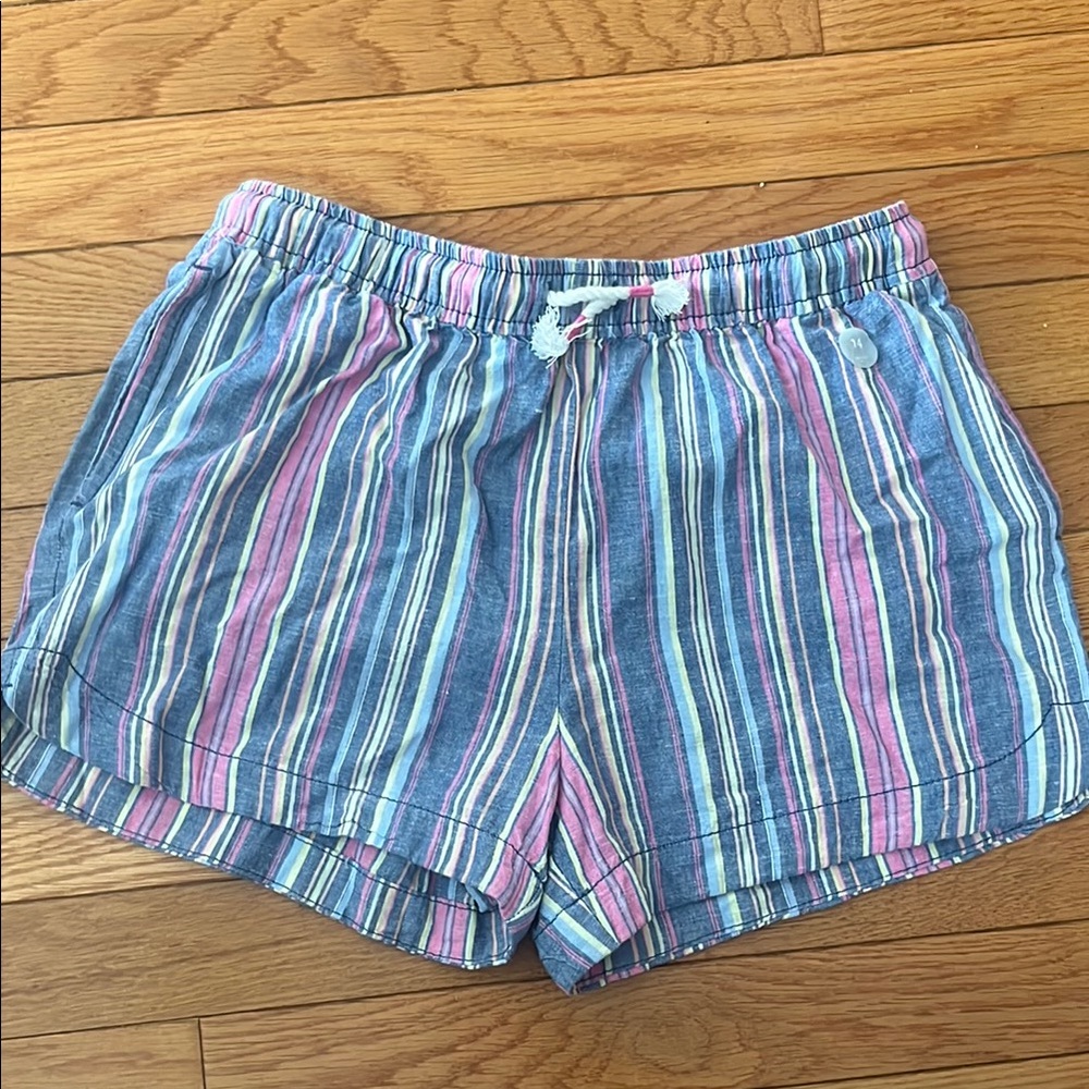 Oshkosh girls stretch drawstring linen blend shorts
